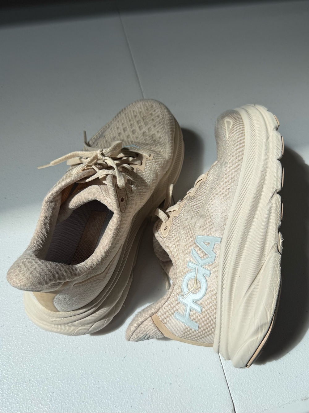 Hoka Women's Tan Clifton 10 Running Shoes